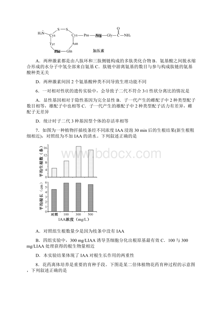 精校版江苏生物高考试题文档版含答案Word格式文档下载.docx_第2页