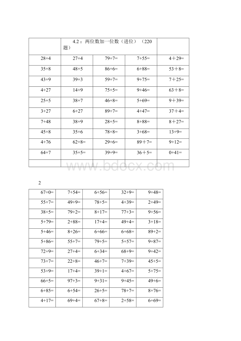 完整版一年级数学下册口算题练习doc文档格式.docx_第3页