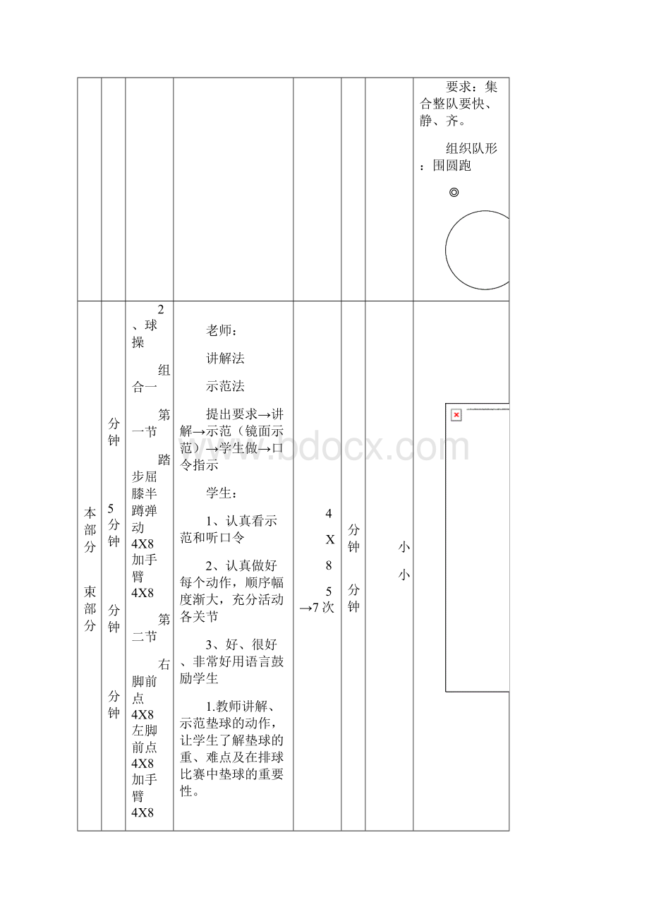 初中三年级健美操与柔韧素质课教案.docx_第2页