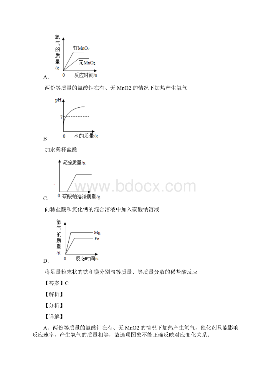 中考化学压轴题专题复习pH的变化图像的综合附详细答案.docx_第2页