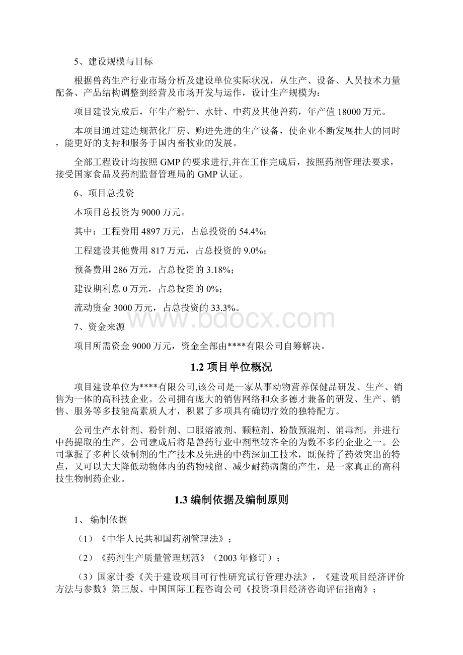 精编XX生物制药生产企业建设项目可行性研究报告.docx_第2页