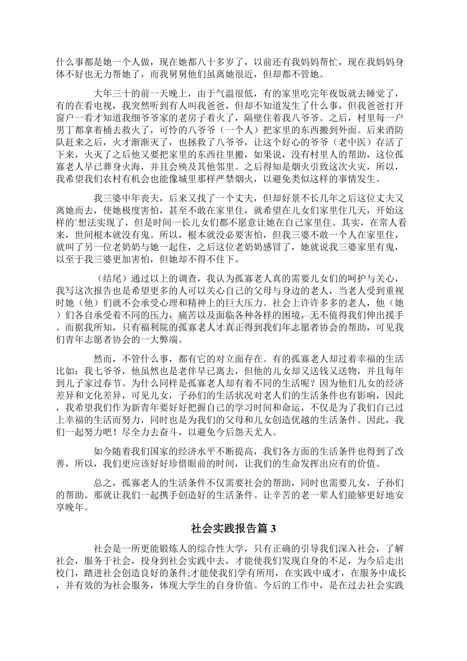 精选社会实践报告模板合集五篇Word格式.docx_第3页