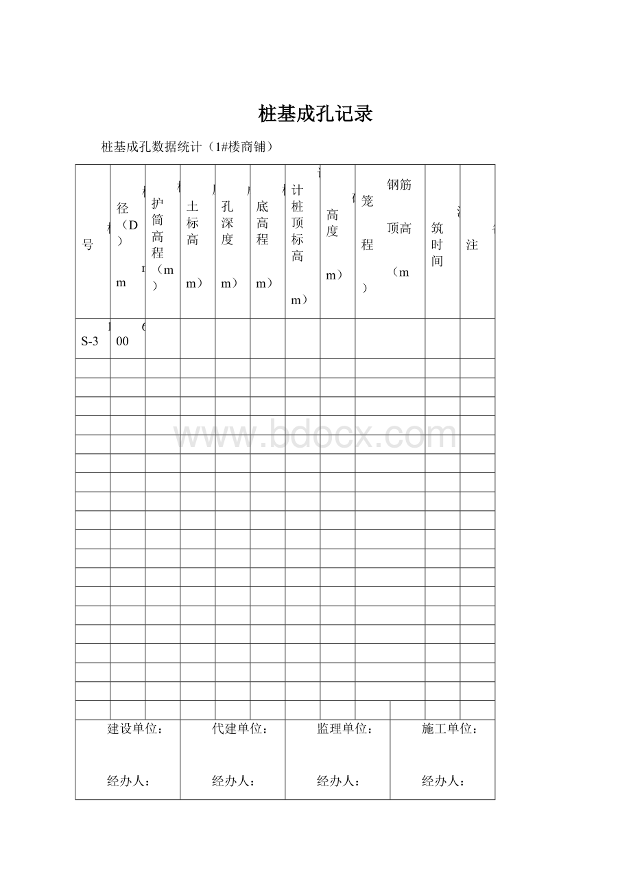 桩基成孔记录.docx_第1页