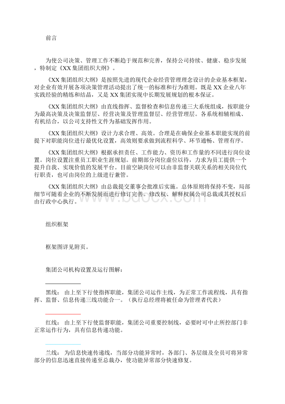 XXX企业集团组织大纲组织工作职能工作标准DOC51页.docx_第2页