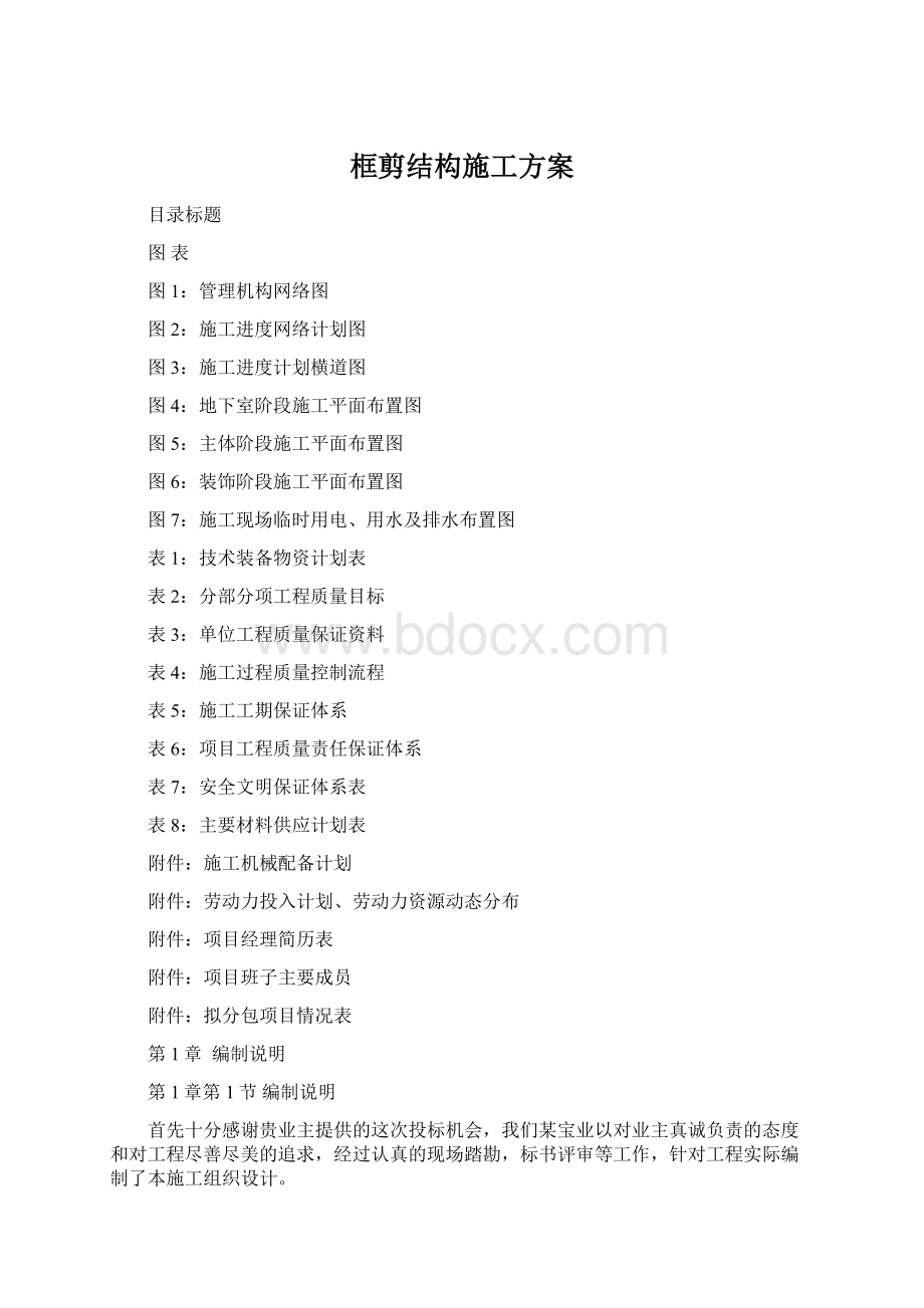 框剪结构施工方案Word格式.docx