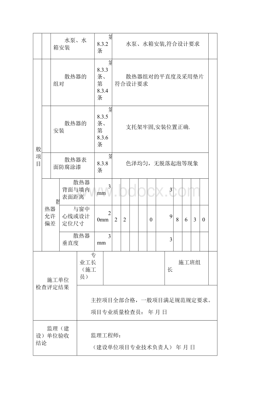 室内采暖辅助设备及散热器及金属辐射板安装工程检验批Word文档格式.docx_第3页