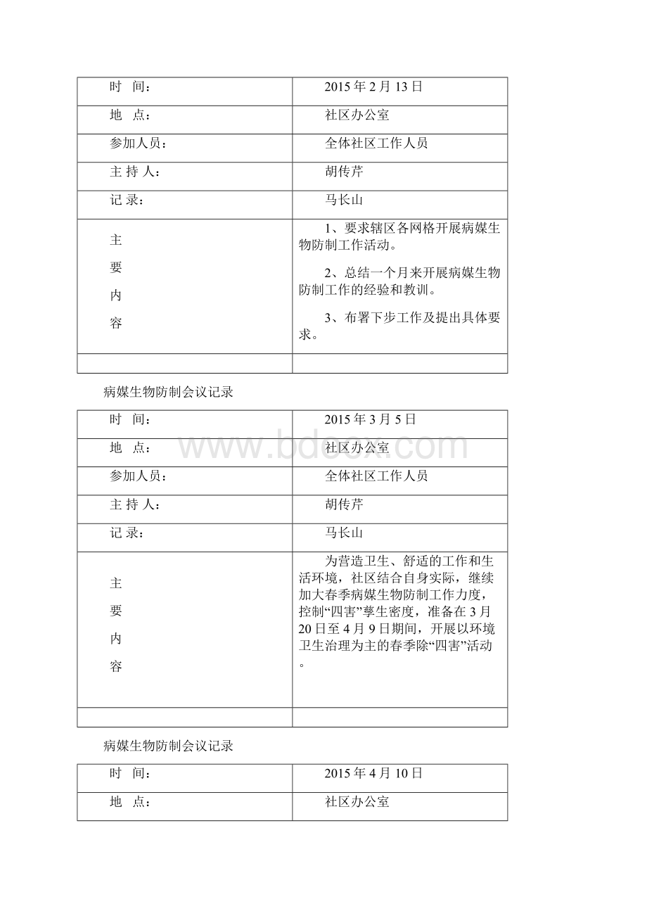 xxx社区病媒生物防制会议记录.docx_第2页