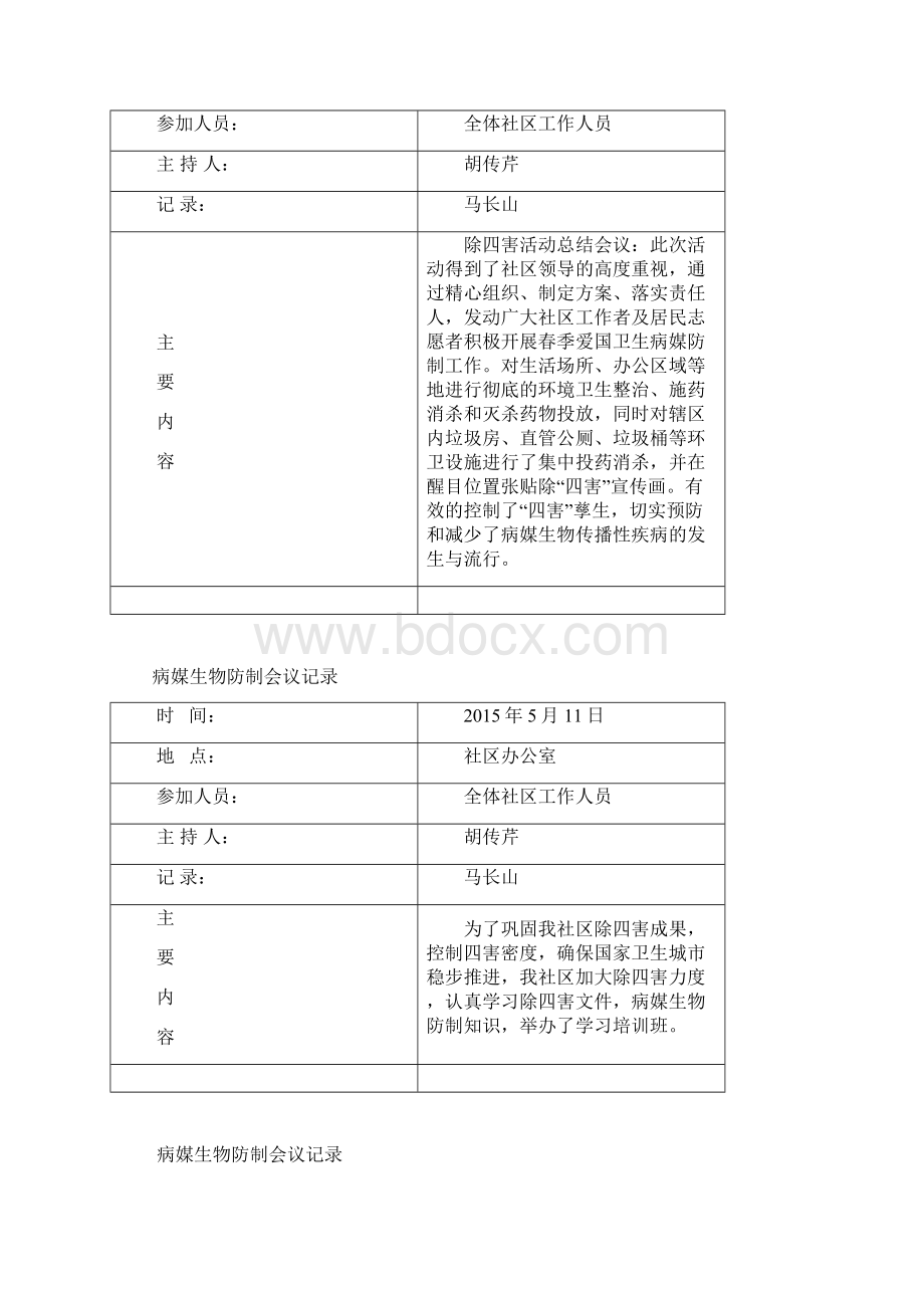 xxx社区病媒生物防制会议记录.docx_第3页