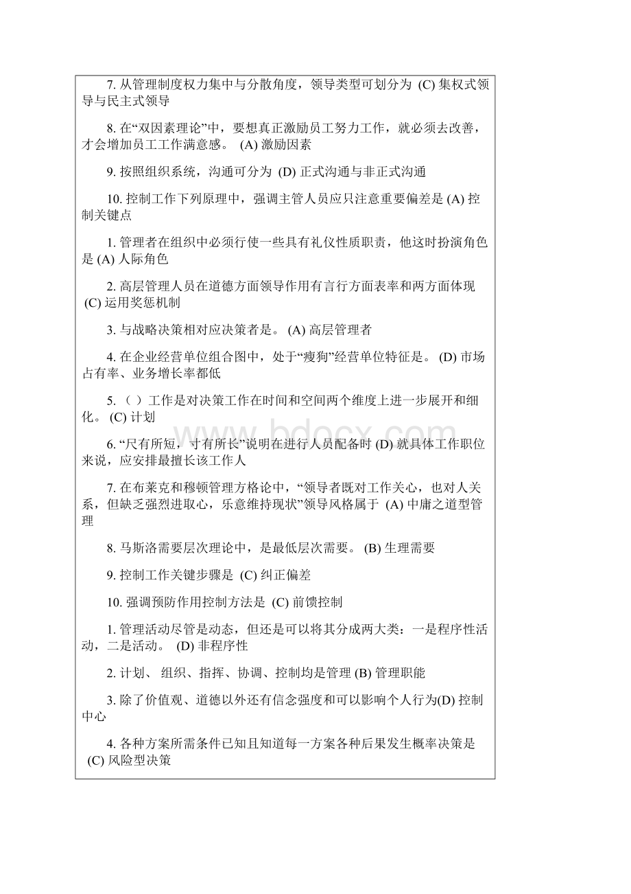 管理学原理A答案文档格式.docx_第2页