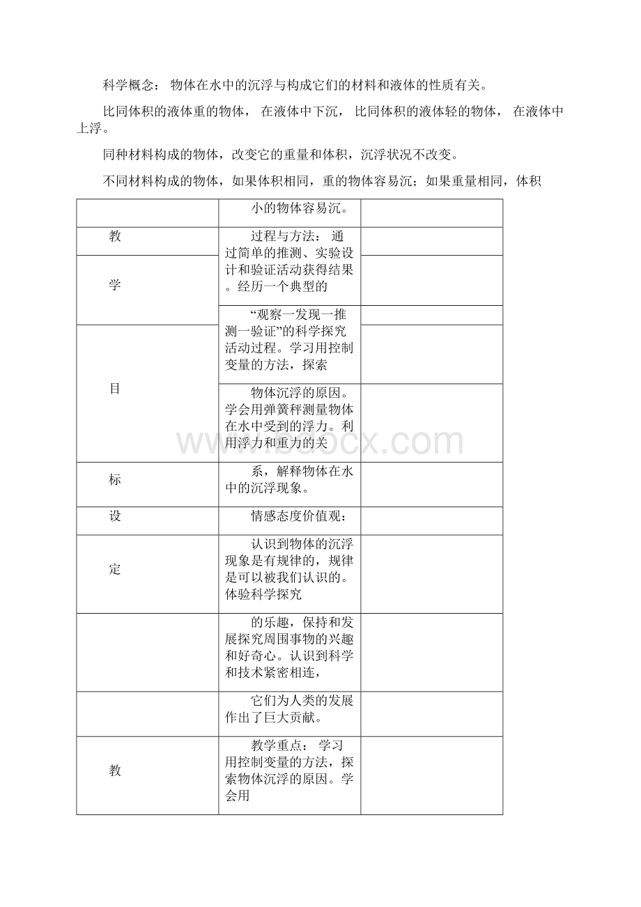 教科版五年级科学下册第一单元集体备课docx.docx_第2页