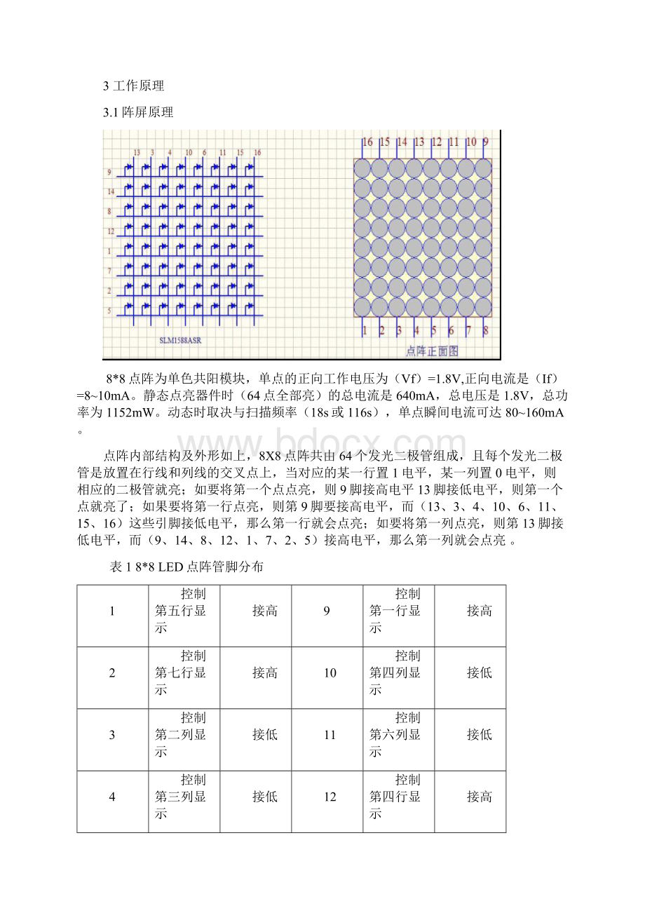 完整版单片机点阵毕业课程设计Word格式.docx_第2页