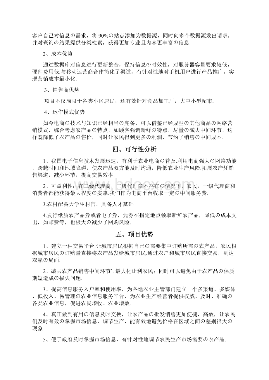 报批稿XX农村电商产业化项目投资经营商业计划书Word文件下载.docx_第2页