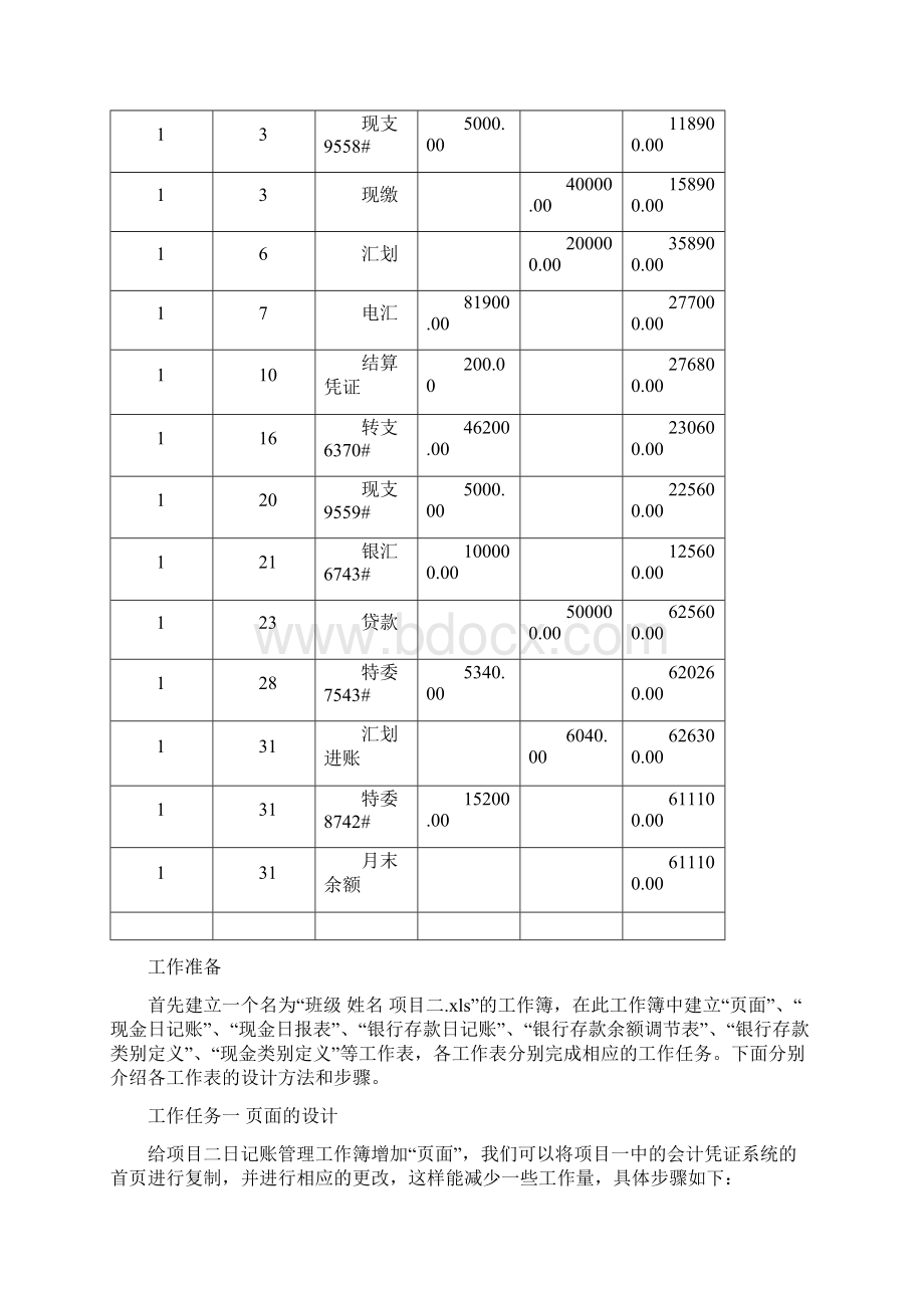 项目二日记账管理系统的建立Word文档下载推荐.docx_第3页