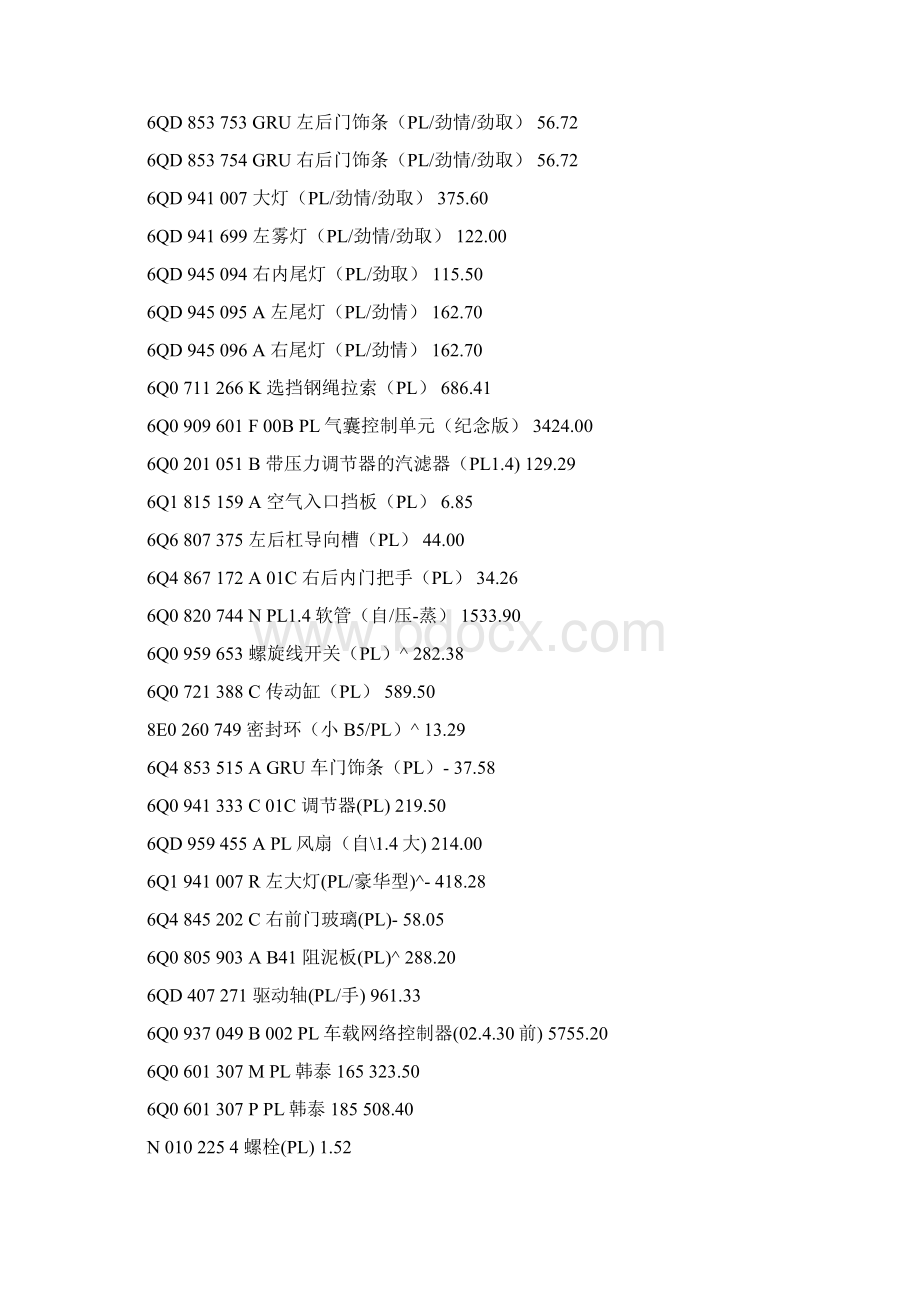 从上海大众4S店的网站拷过来的配件价格.docx_第3页