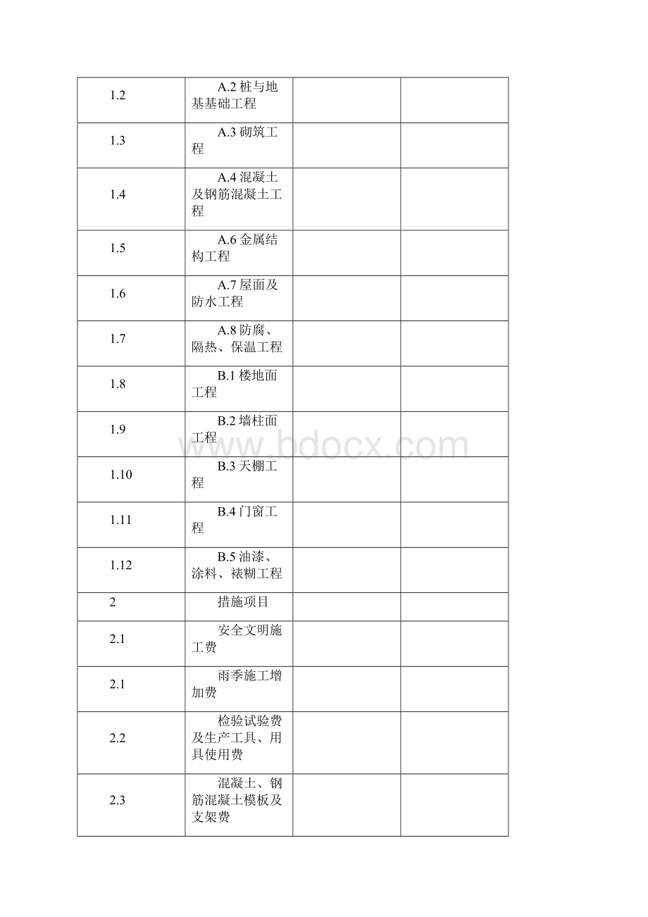 土木工程学院工程量清单计价表格.docx_第3页