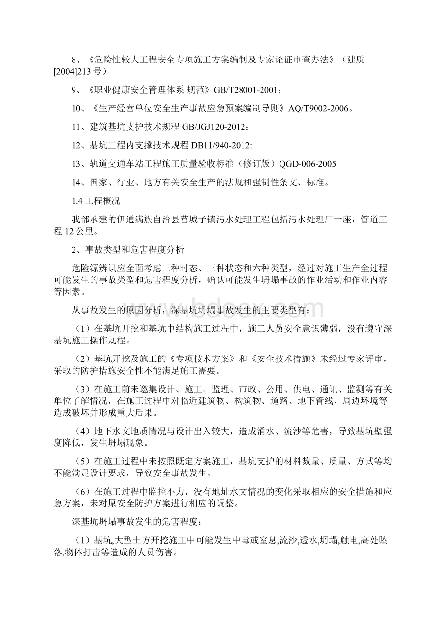 基坑坍塌事故专项应急预案Word格式文档下载.docx_第2页