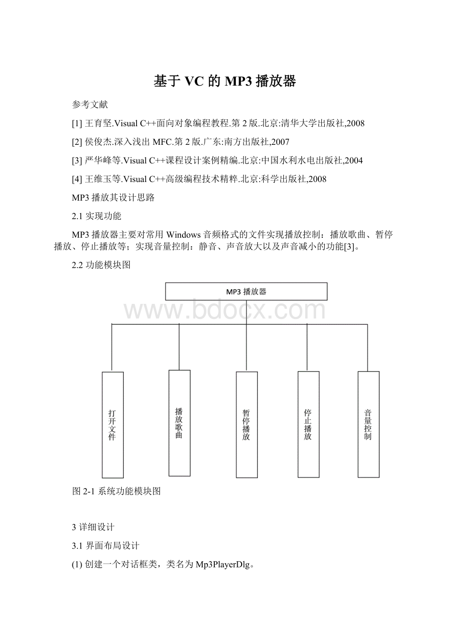 基于VC 的 MP3播放器Word文件下载.docx_第1页