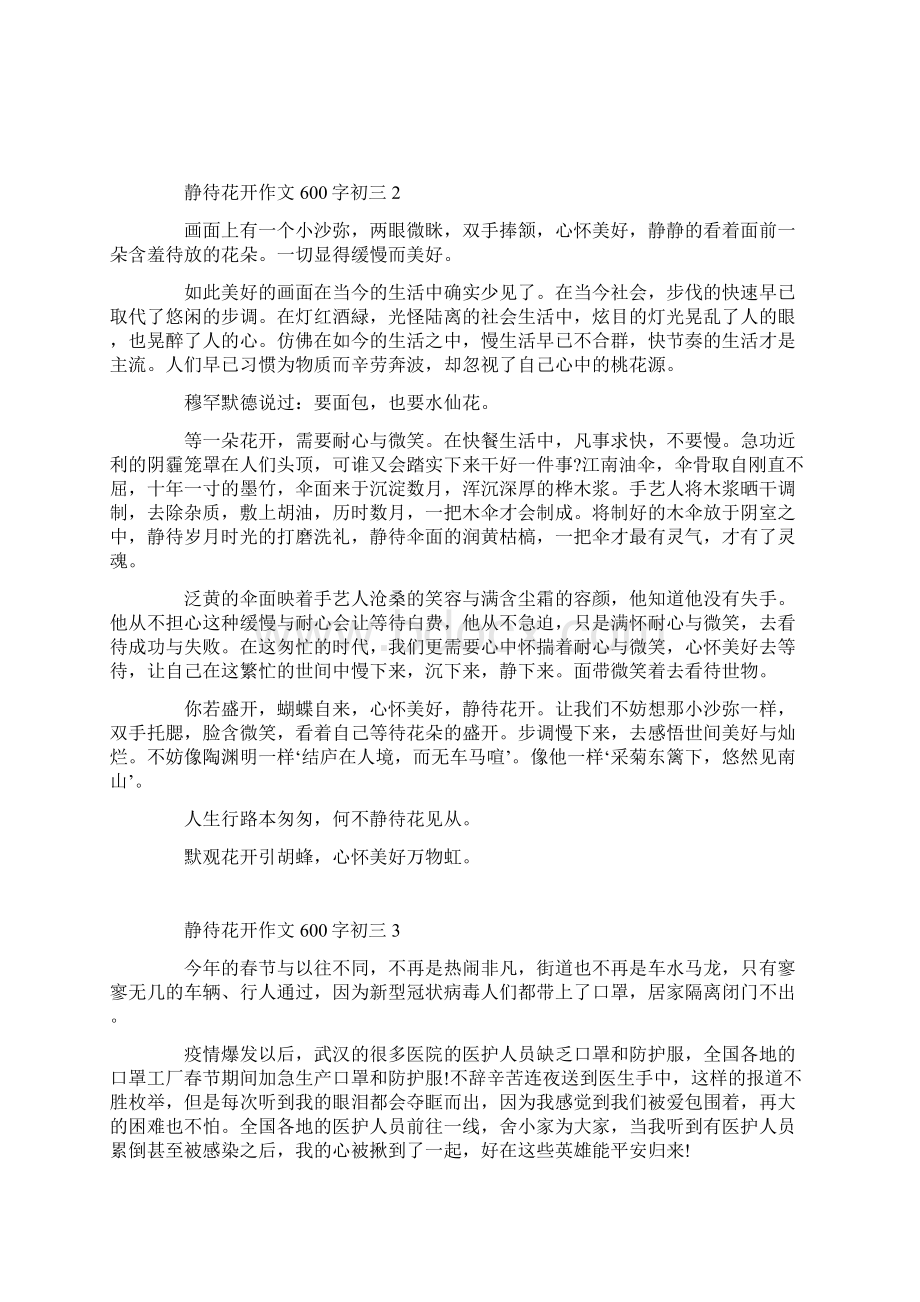 静待花开作文600字初三Word文档下载推荐.docx_第2页