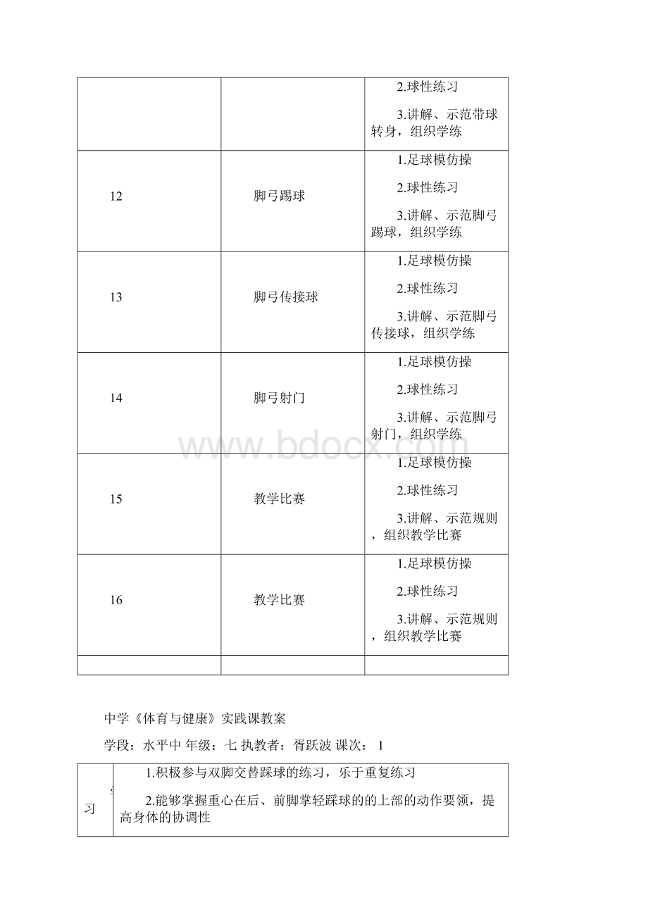 足球单元教学计划.docx_第3页