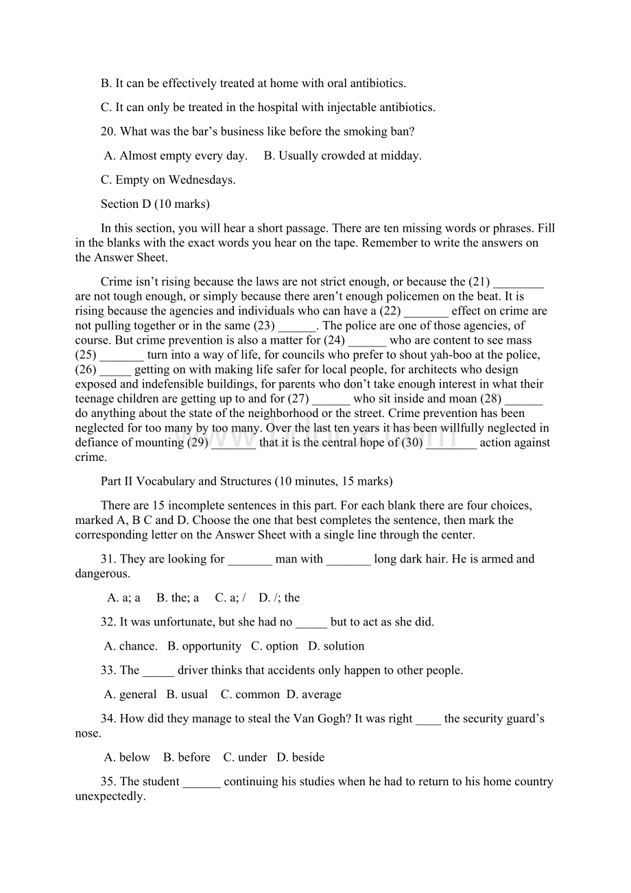 全国大学生英语竞赛c类真题及答案文档格式.docx_第3页