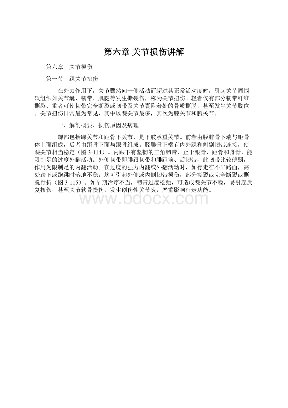 第六章 关节损伤讲解文档格式.docx