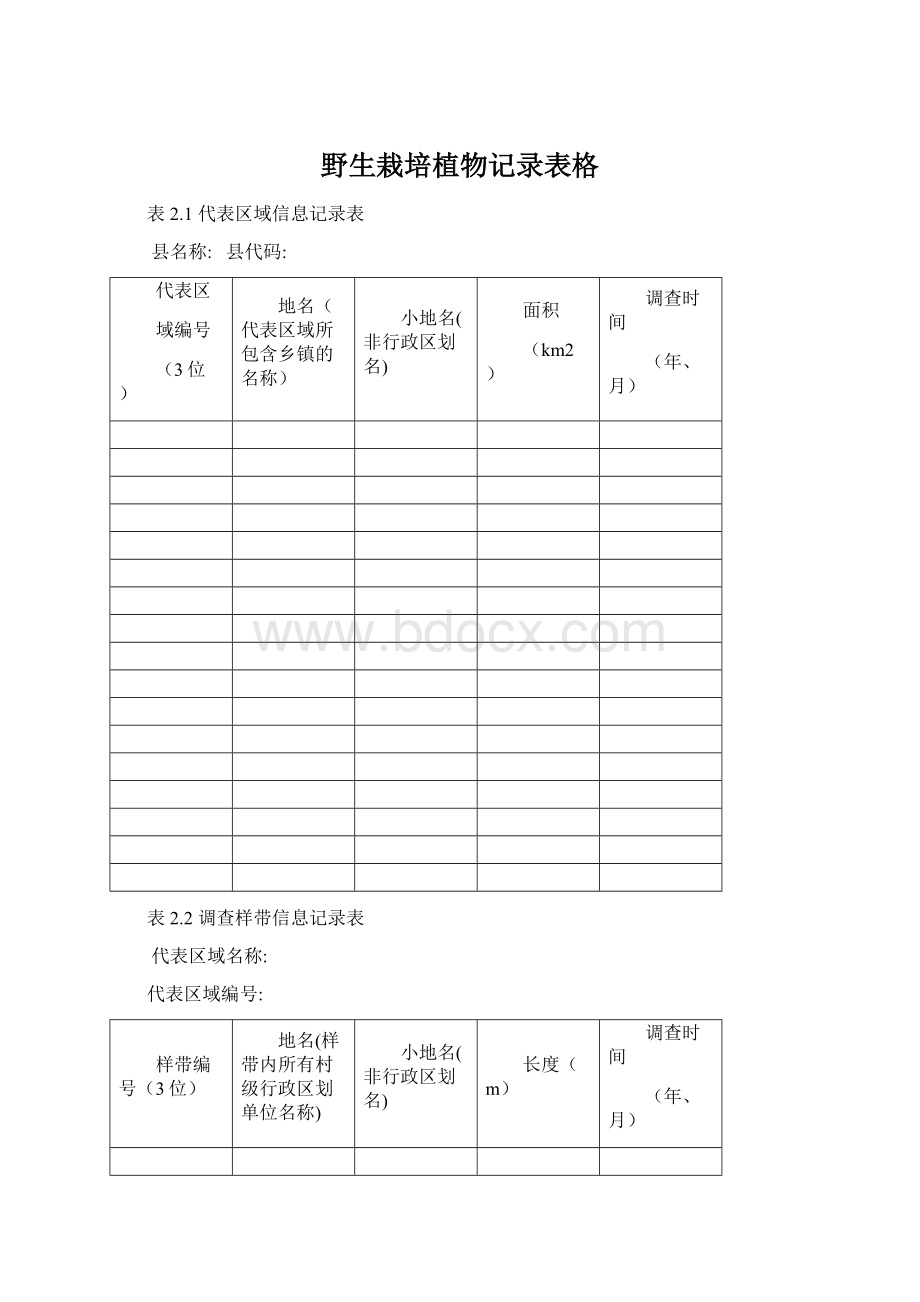 野生栽培植物记录表格.docx