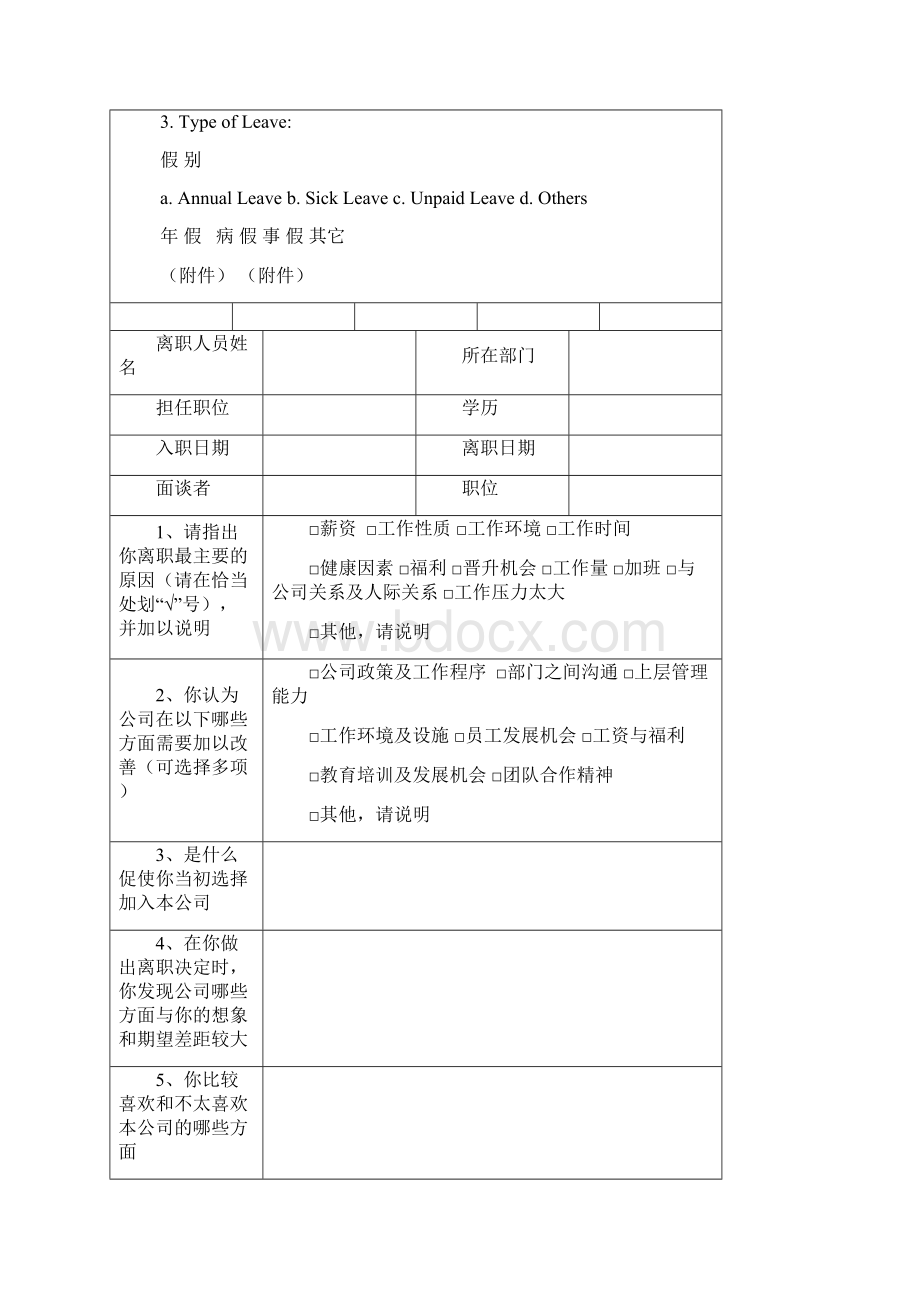 各类人事常用表格汇总.docx_第2页