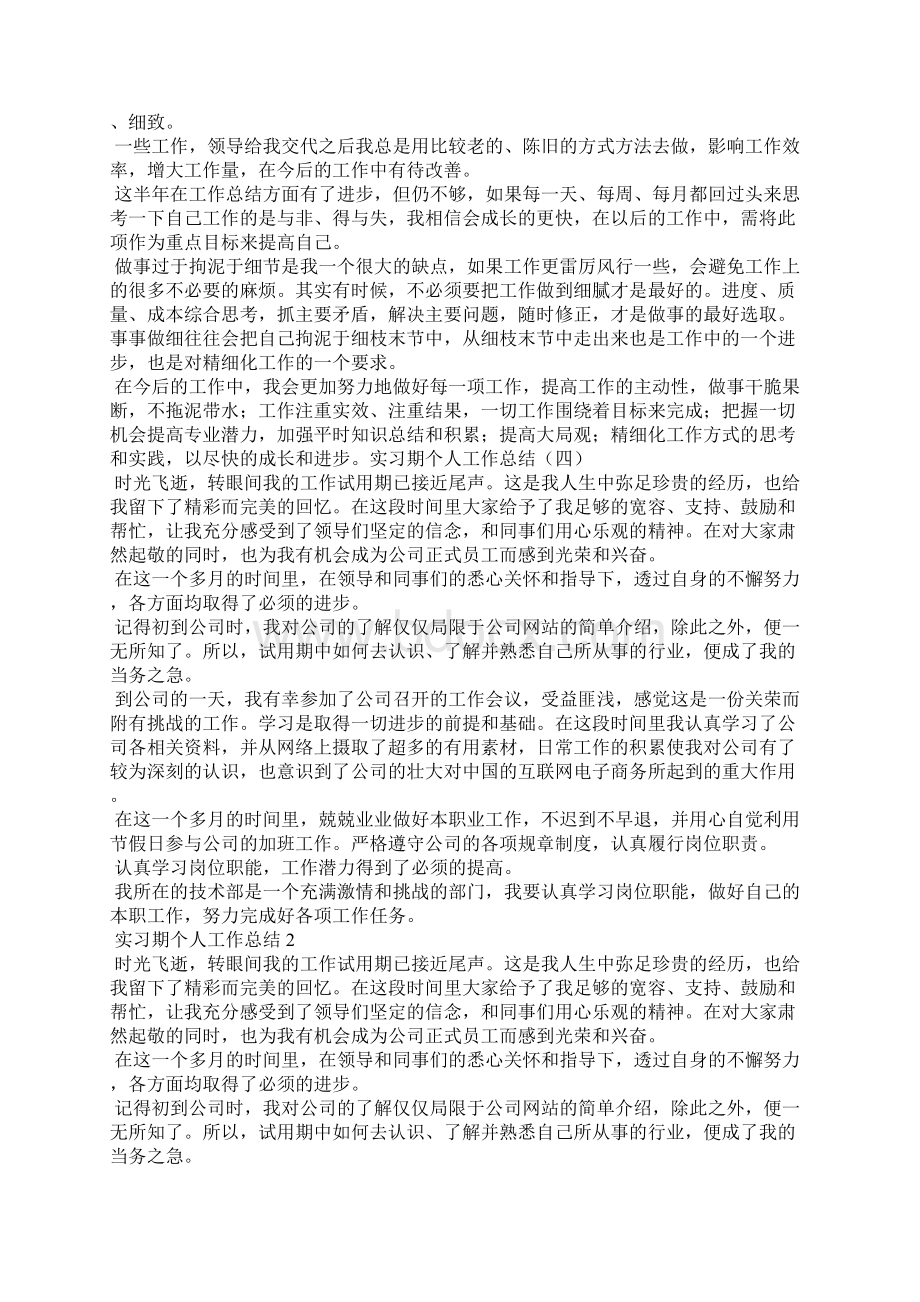 实习期个人工作总结精选15篇Word文档下载推荐.docx_第2页