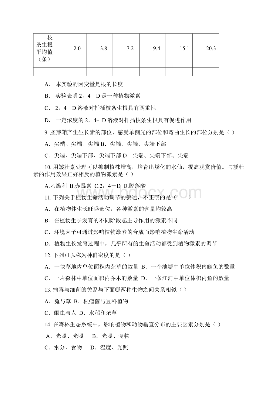 学年高二上学期期末考试生物试题.docx_第3页