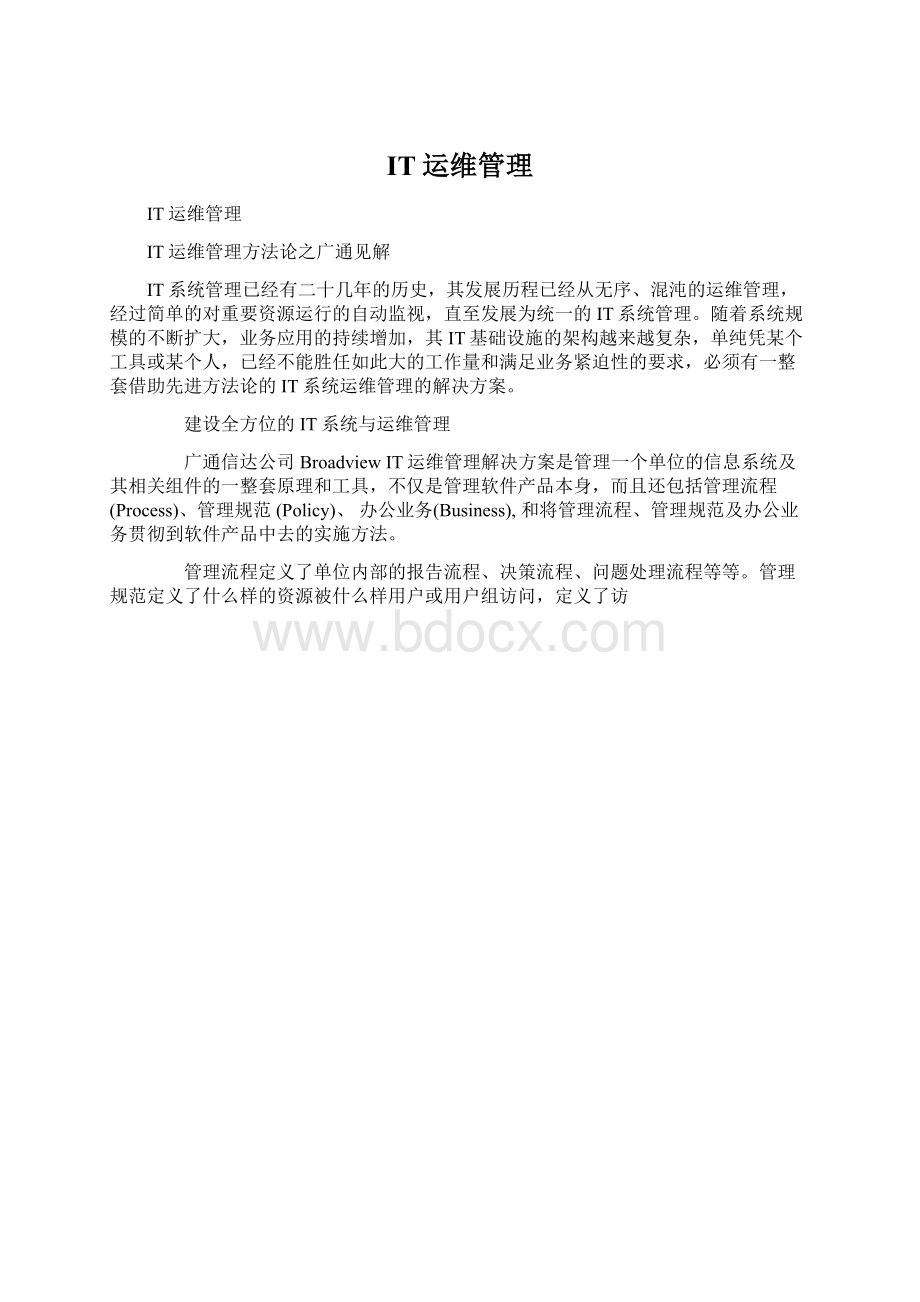 IT运维管理Word格式文档下载.docx