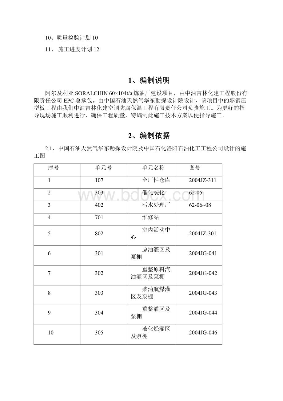 阿尔及利亚彩钢板施工技术方案Word文档格式.docx_第2页