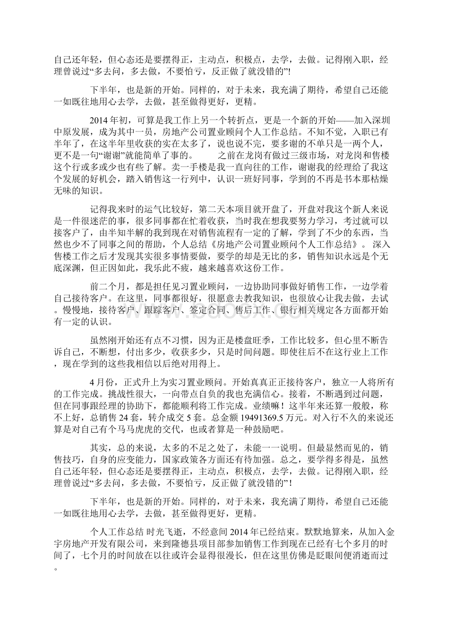 房地产置业顾问个人工作总结.docx_第2页