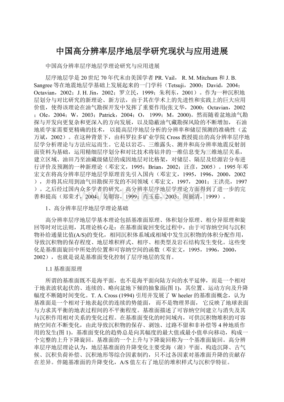 中国高分辨率层序地层学研究现状与应用进展Word格式文档下载.docx