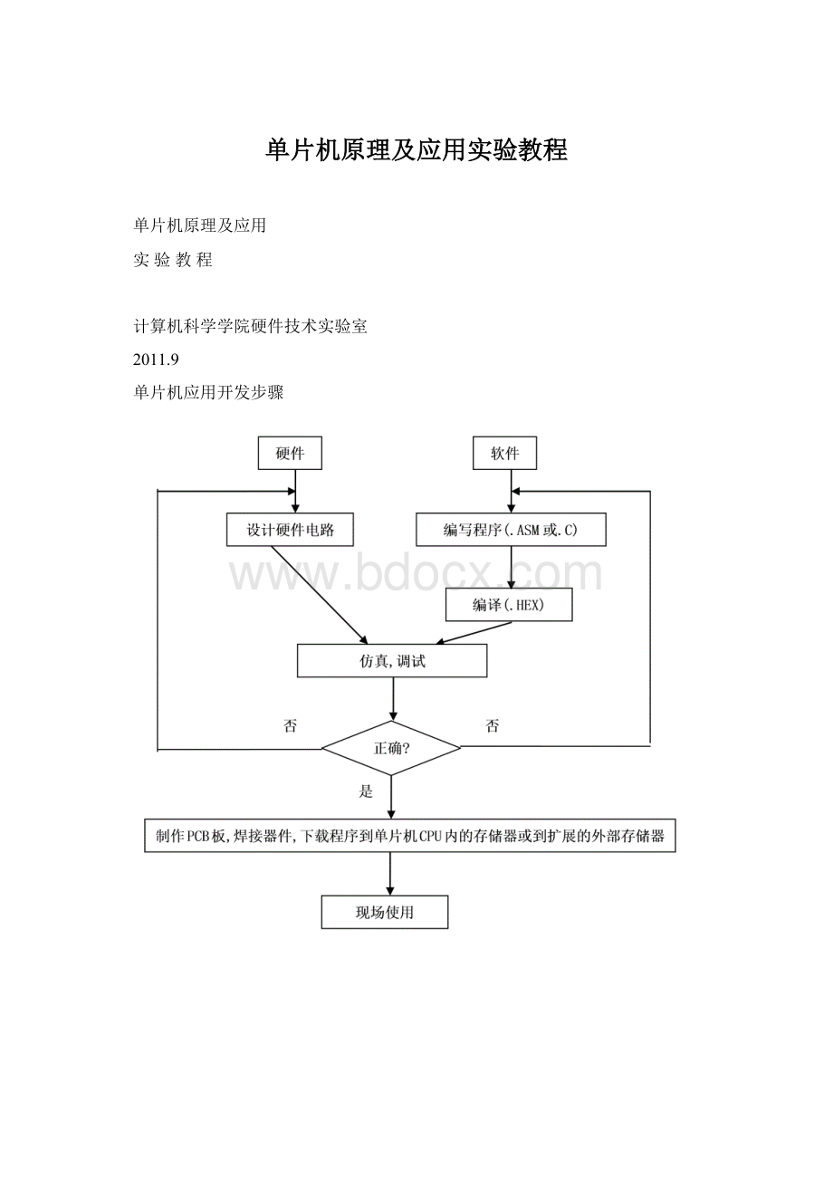 单片机原理及应用实验教程文档格式.docx