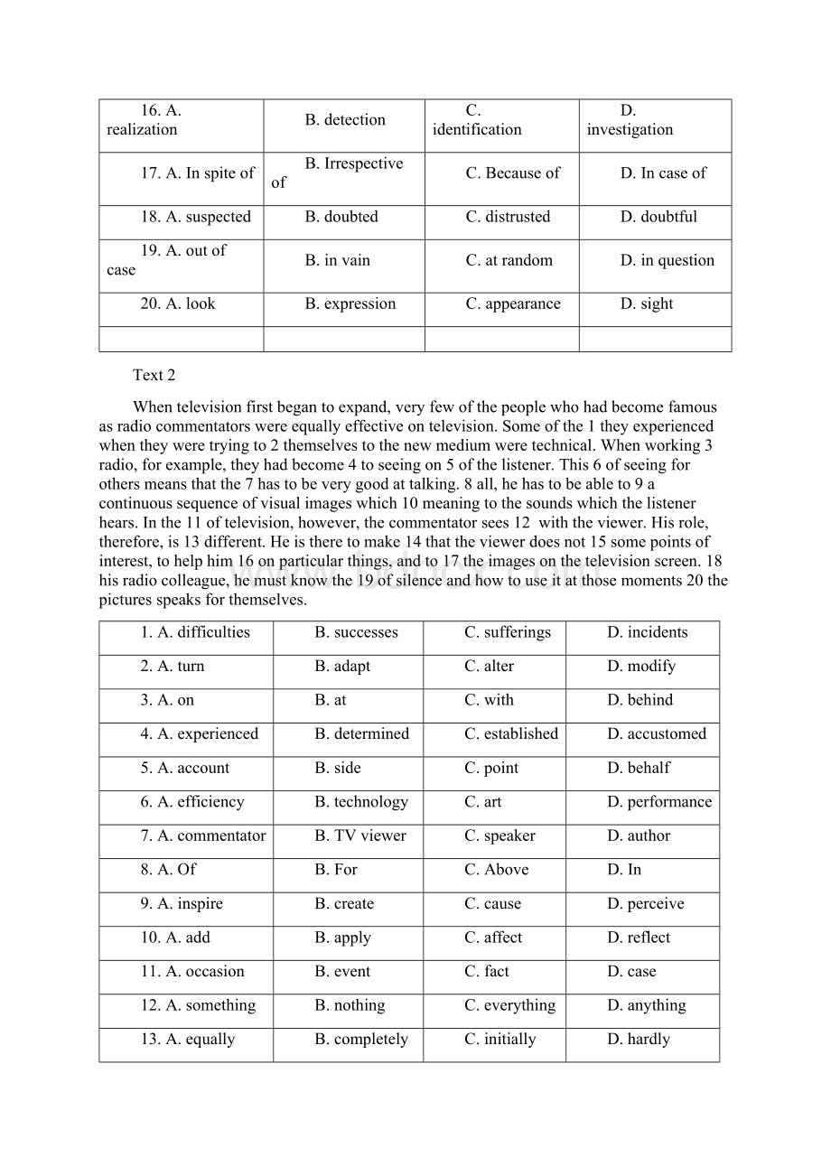 完型填空练习题及答案Word格式文档下载.docx_第2页