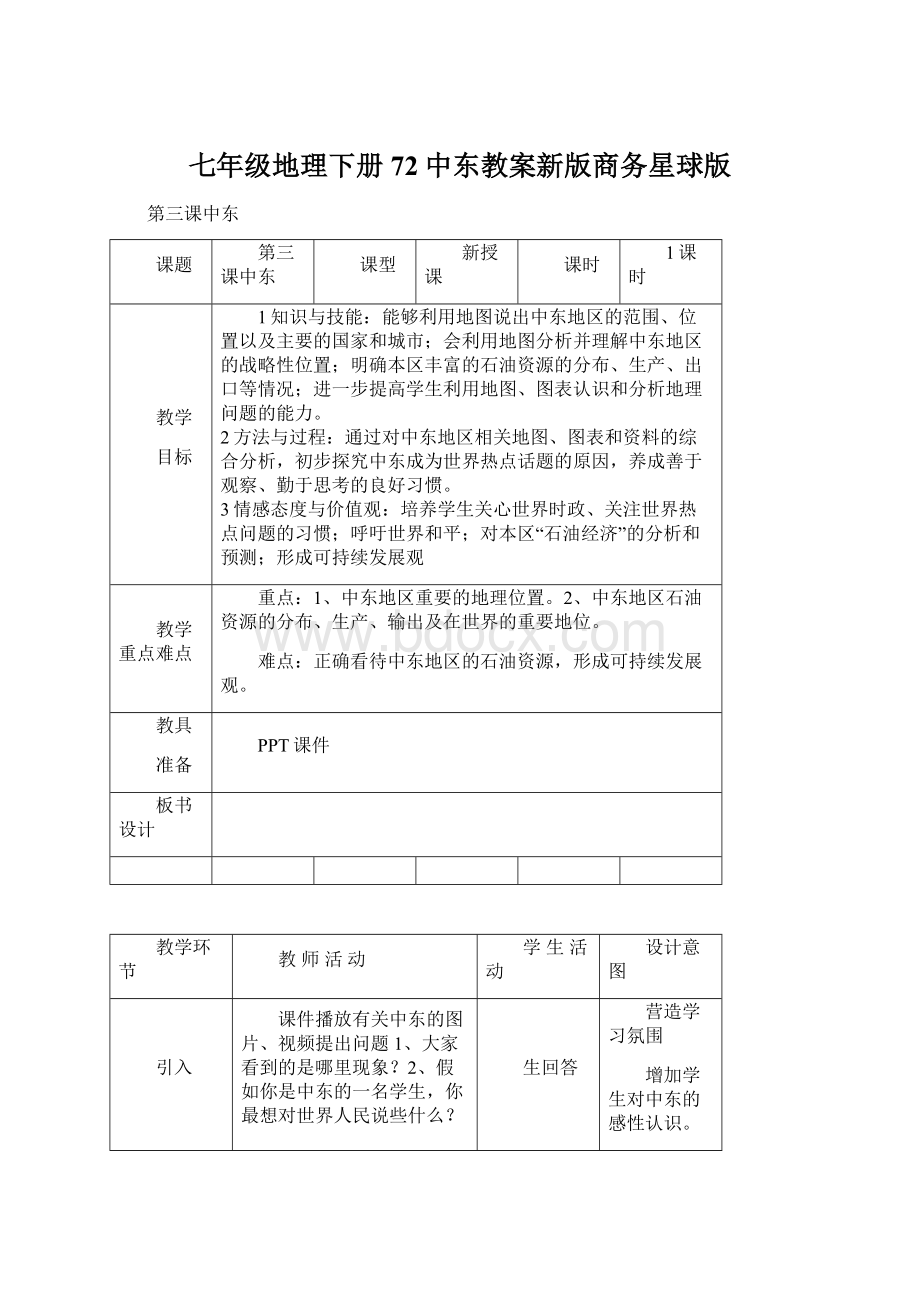 七年级地理下册72中东教案新版商务星球版.docx_第1页