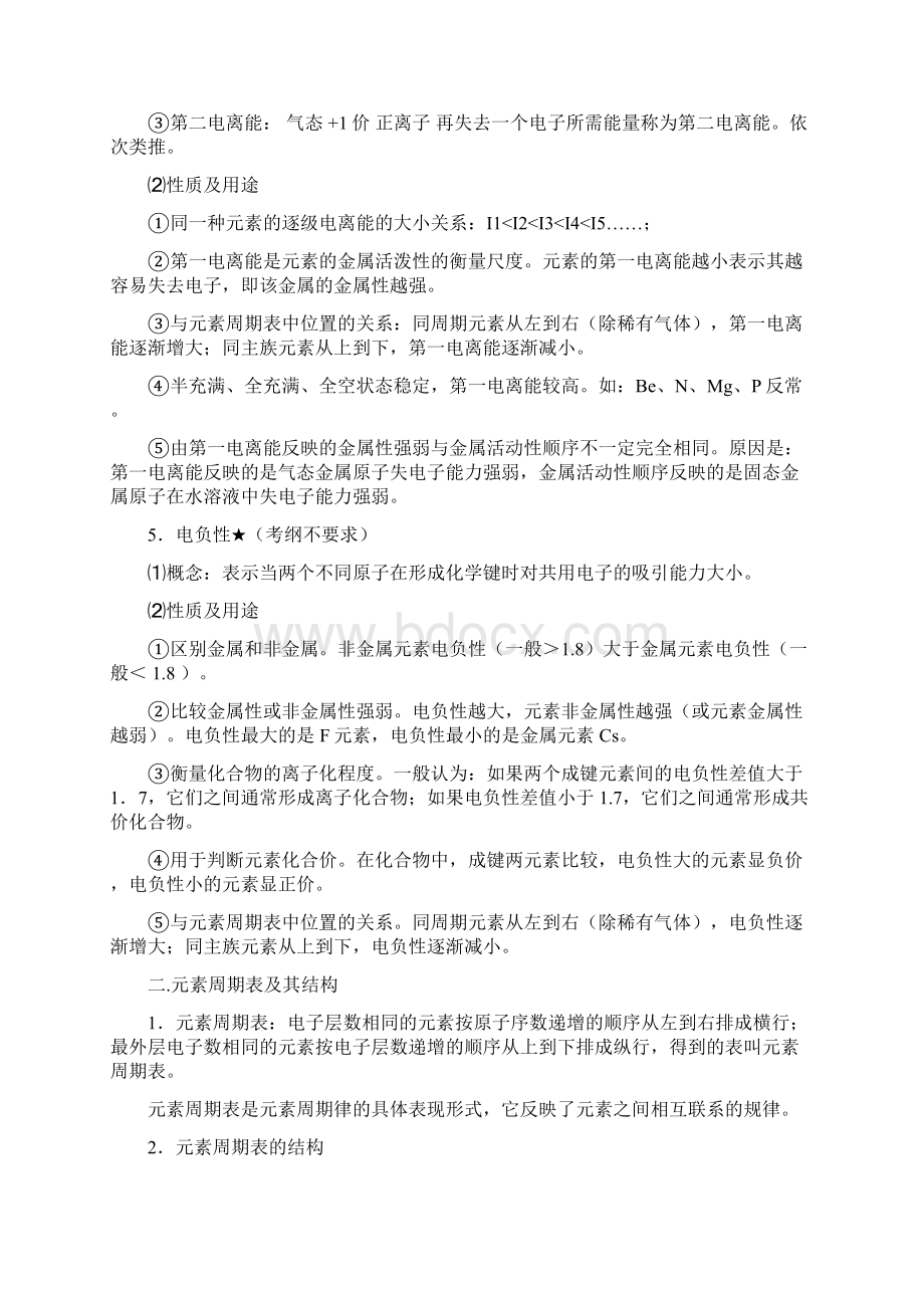 高三化学一轮复习知识点系列大全二考点十二元素周期律和元素周期表.docx_第3页