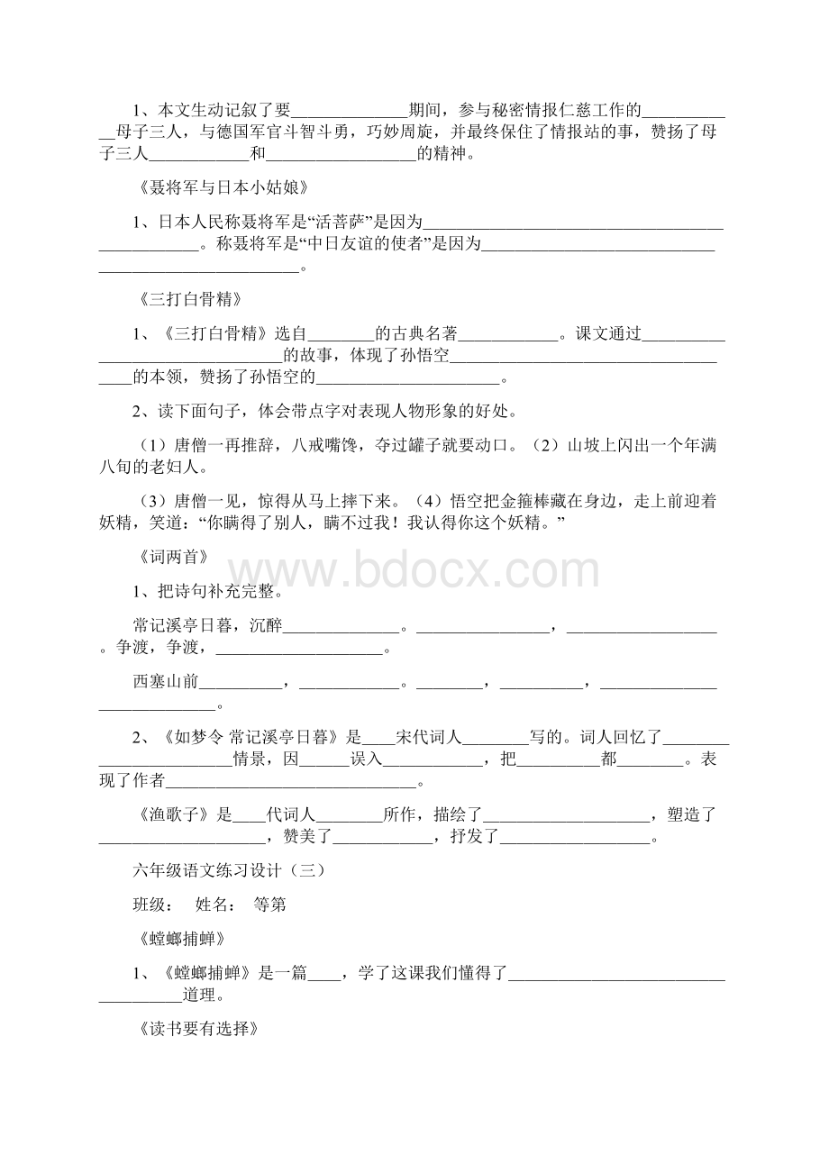 苏教版六年级语文下册练习题全套Word文档下载推荐.docx_第3页