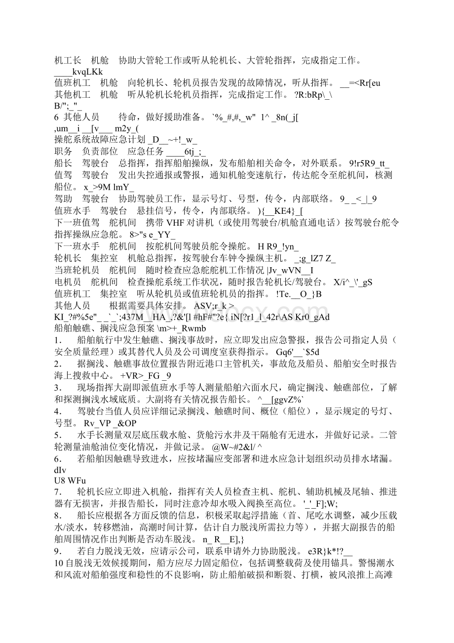 船舶各种应急预案及应急计划样本Word格式.docx_第2页