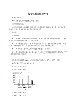 高考试题文综山东卷Word文档下载推荐.docx