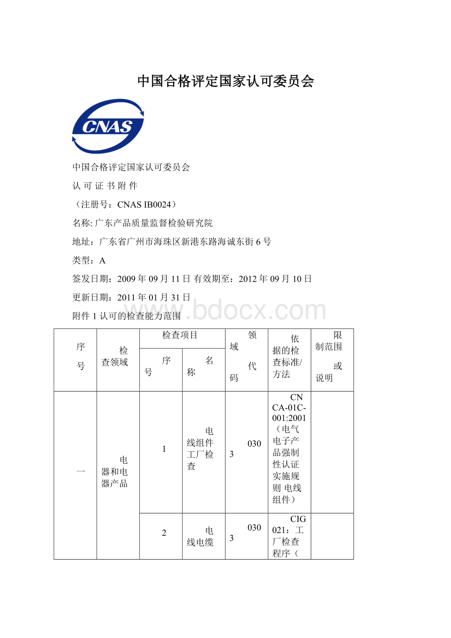 中国合格评定国家认可委员会Word文件下载.docx_第1页