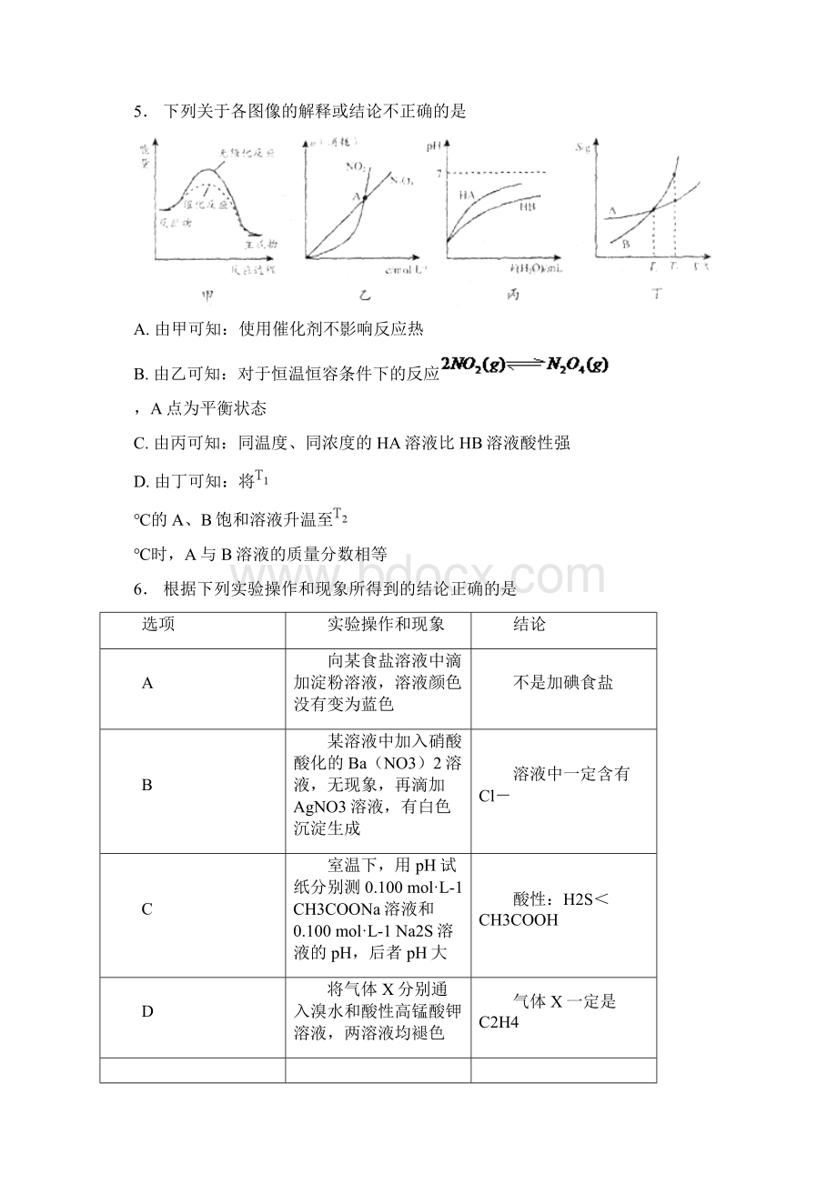 凤台县第四中学校学年上学期高二期中化学模拟题.docx_第2页