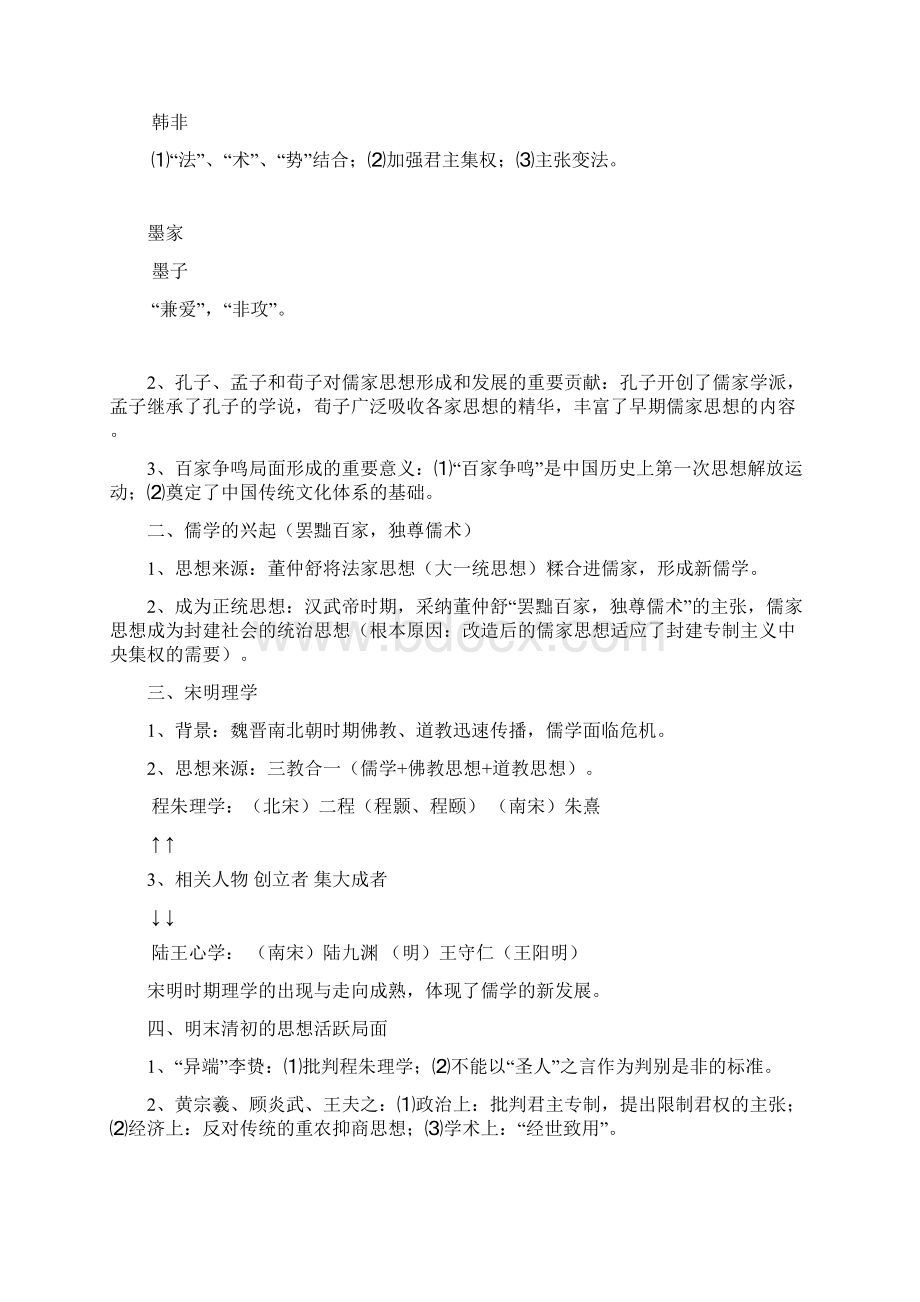 专题一 中国传统文化主流思想的演变Word文档格式.docx_第2页