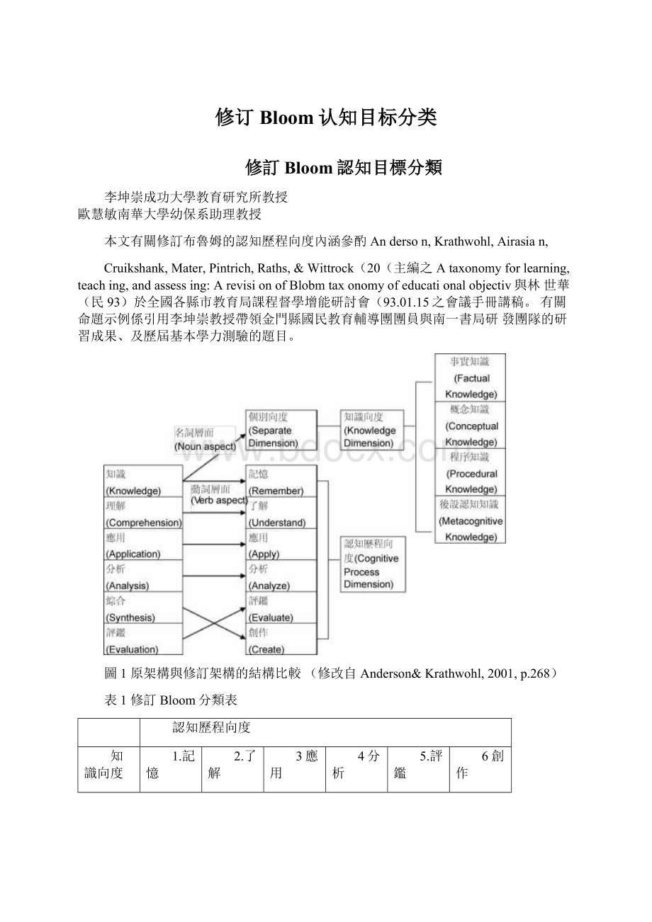 修订Bloom认知目标分类.docx_第1页