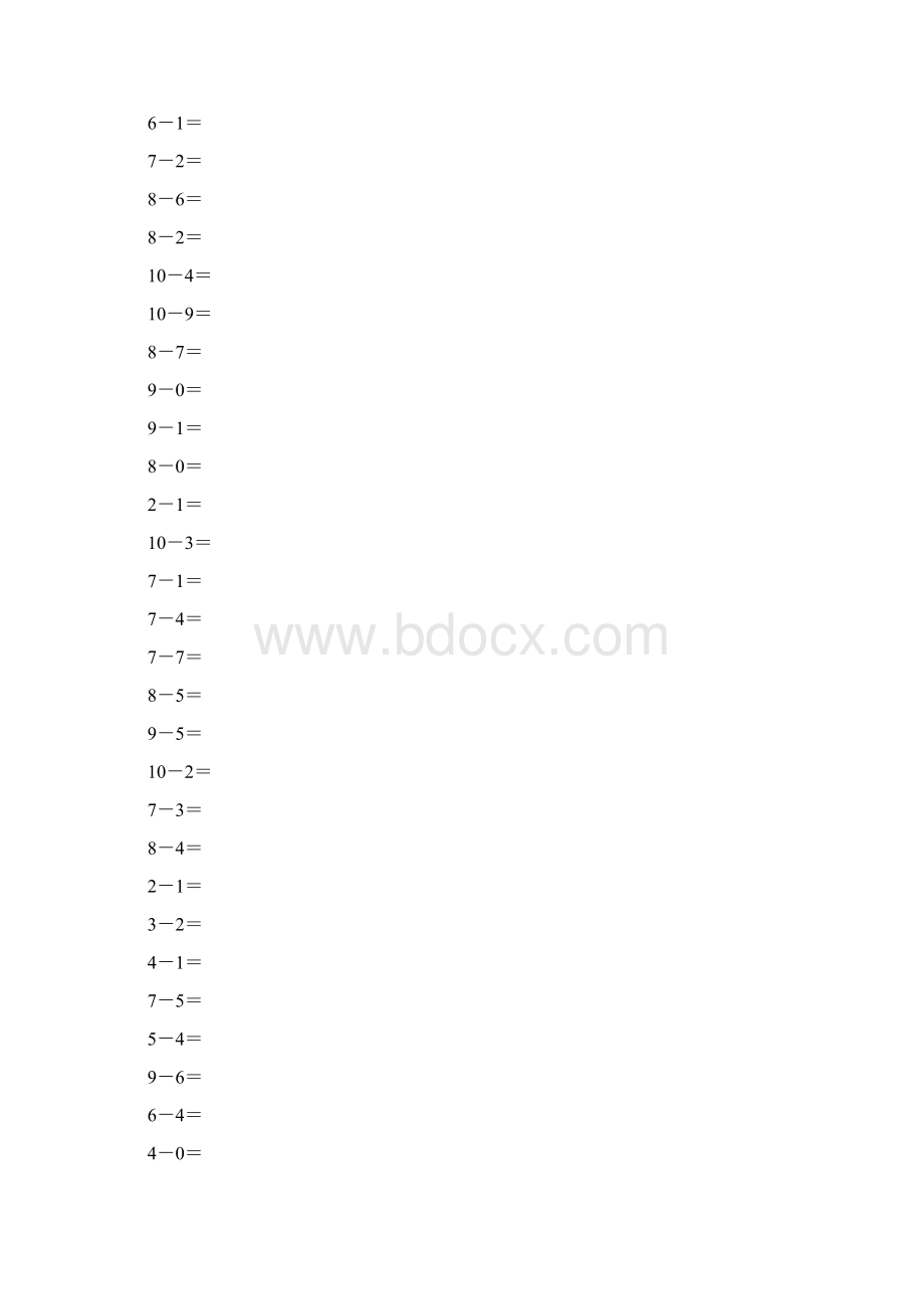 10以内减法口算题1000道.docx_第2页