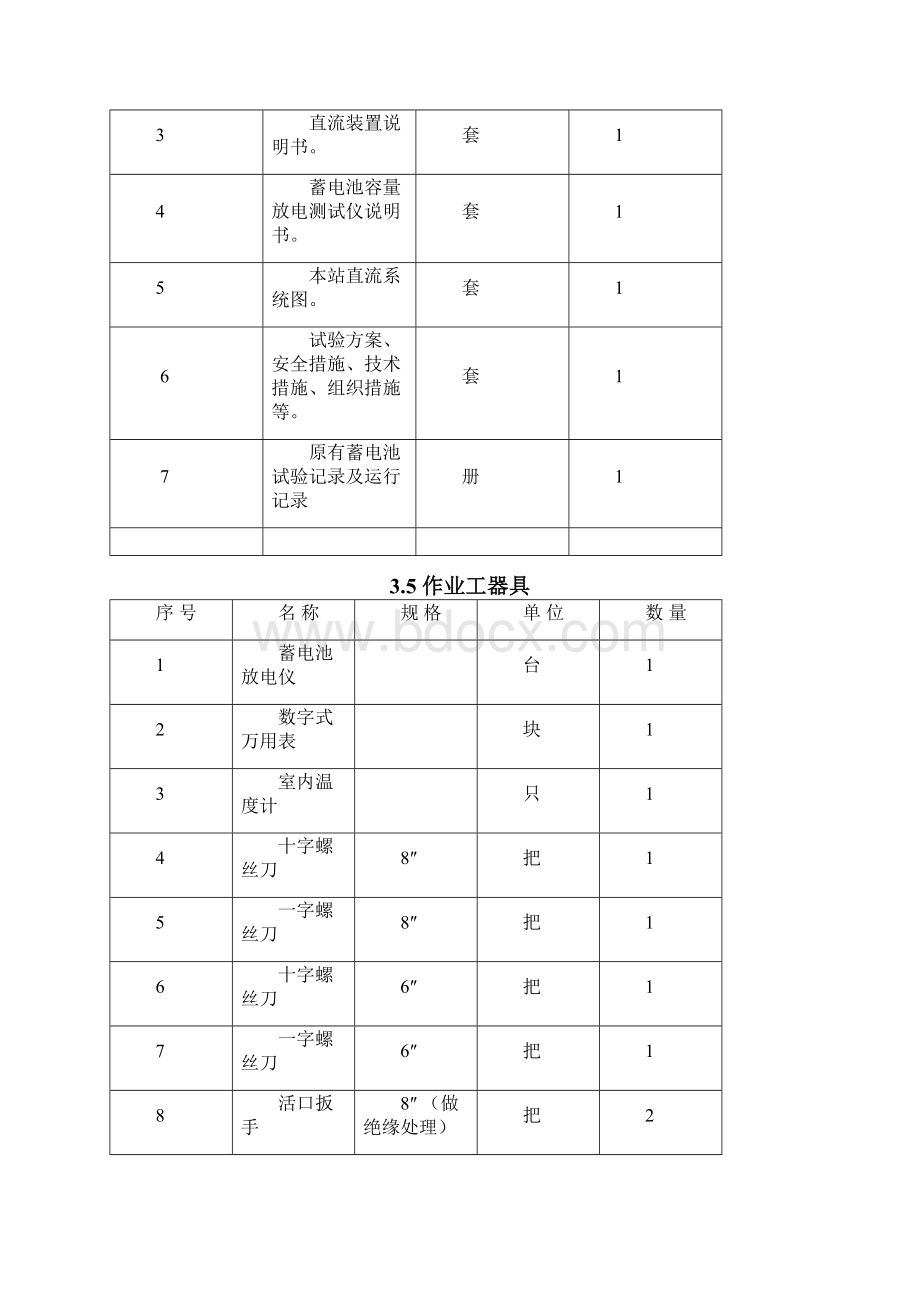 变电站两组阀控蓄电池核对性充放电标准化作业指导书Word下载.docx_第3页