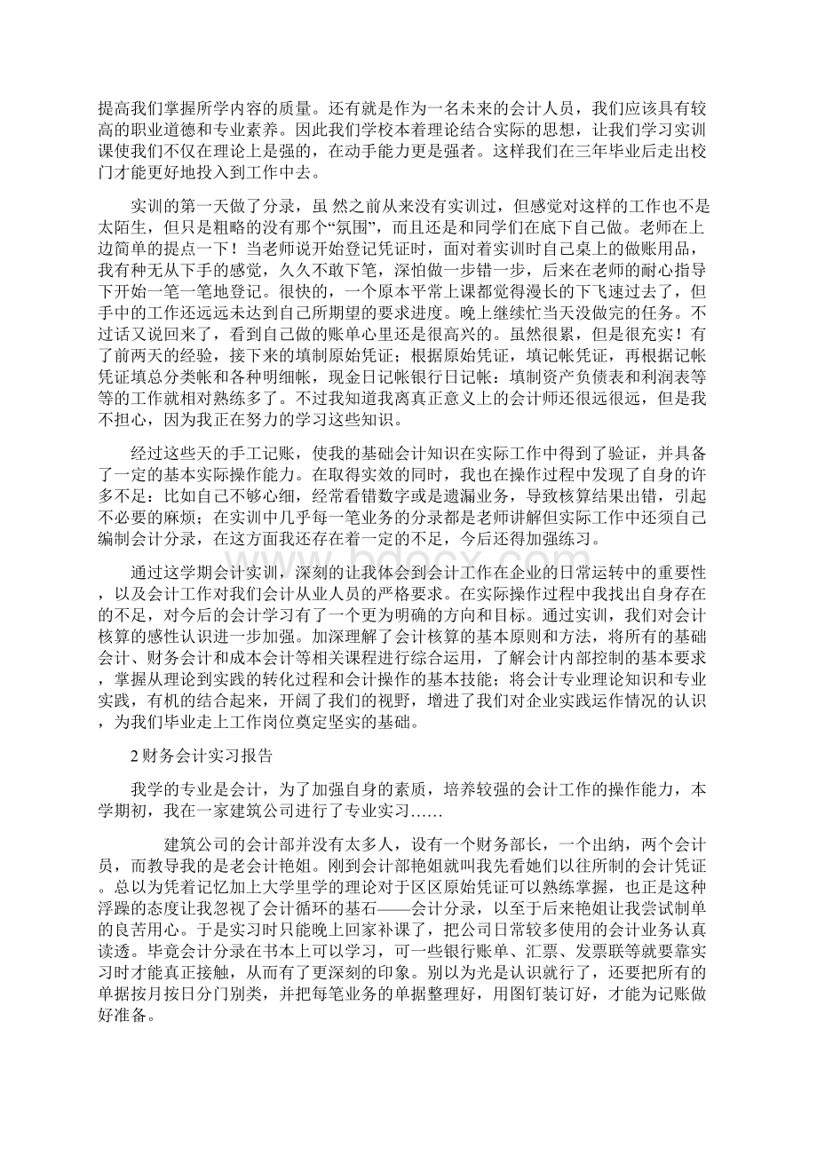 财务会计总监主管经理的实训报告与工作总结范文模板篇.docx_第2页