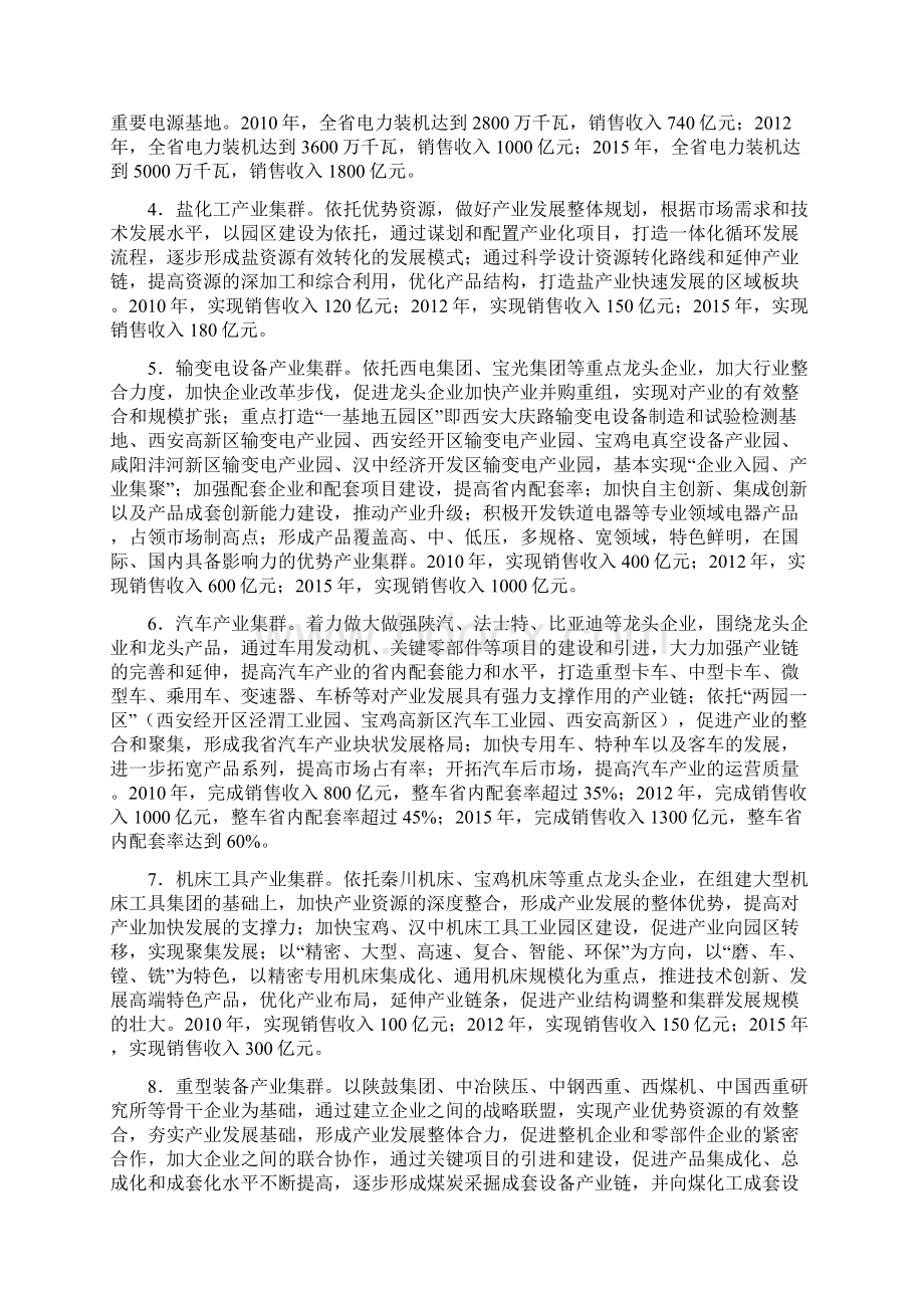 陕西省产业集群发展规划纲要.docx_第3页