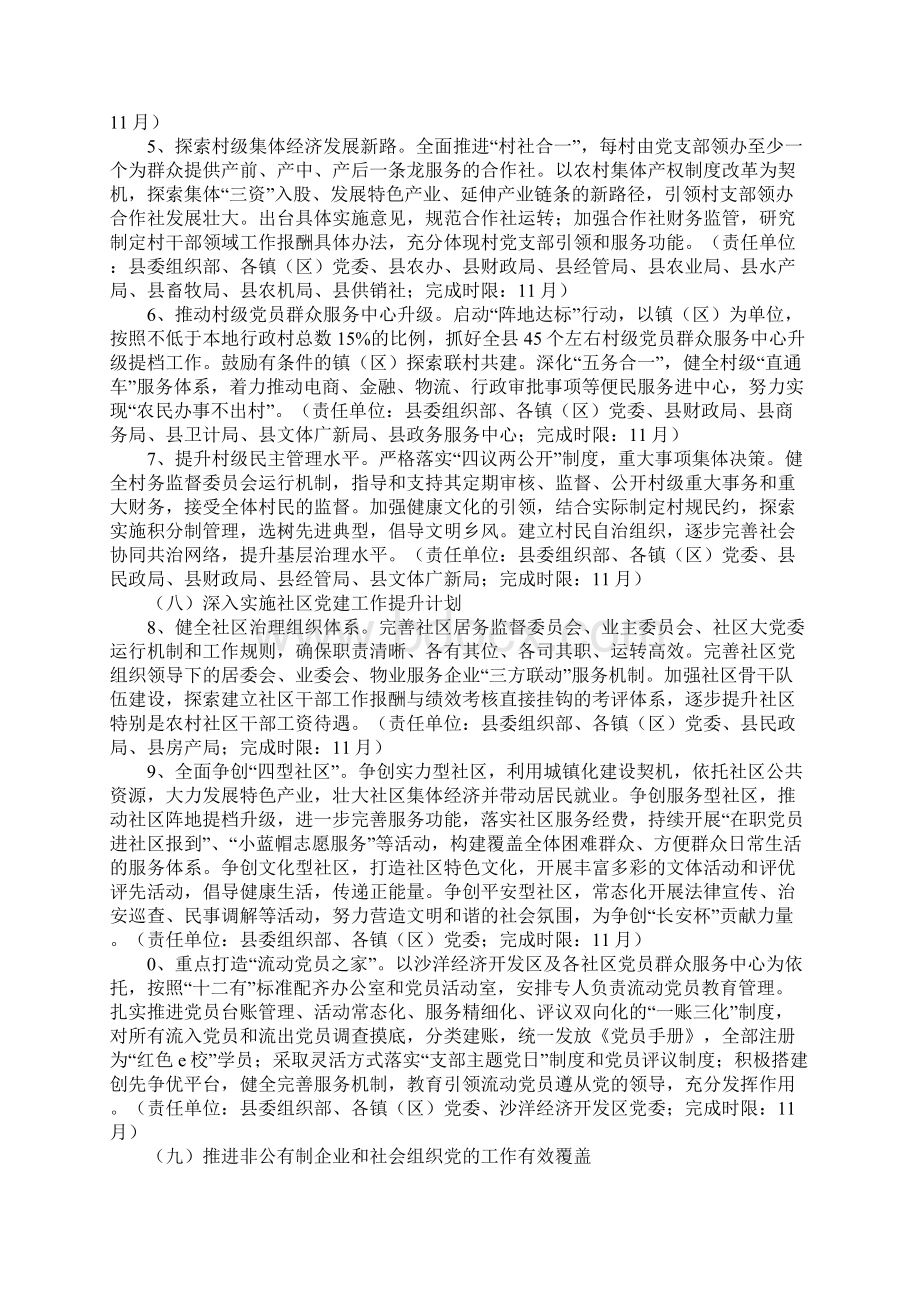 XX年全县基层党建工作任务指导书.docx_第3页