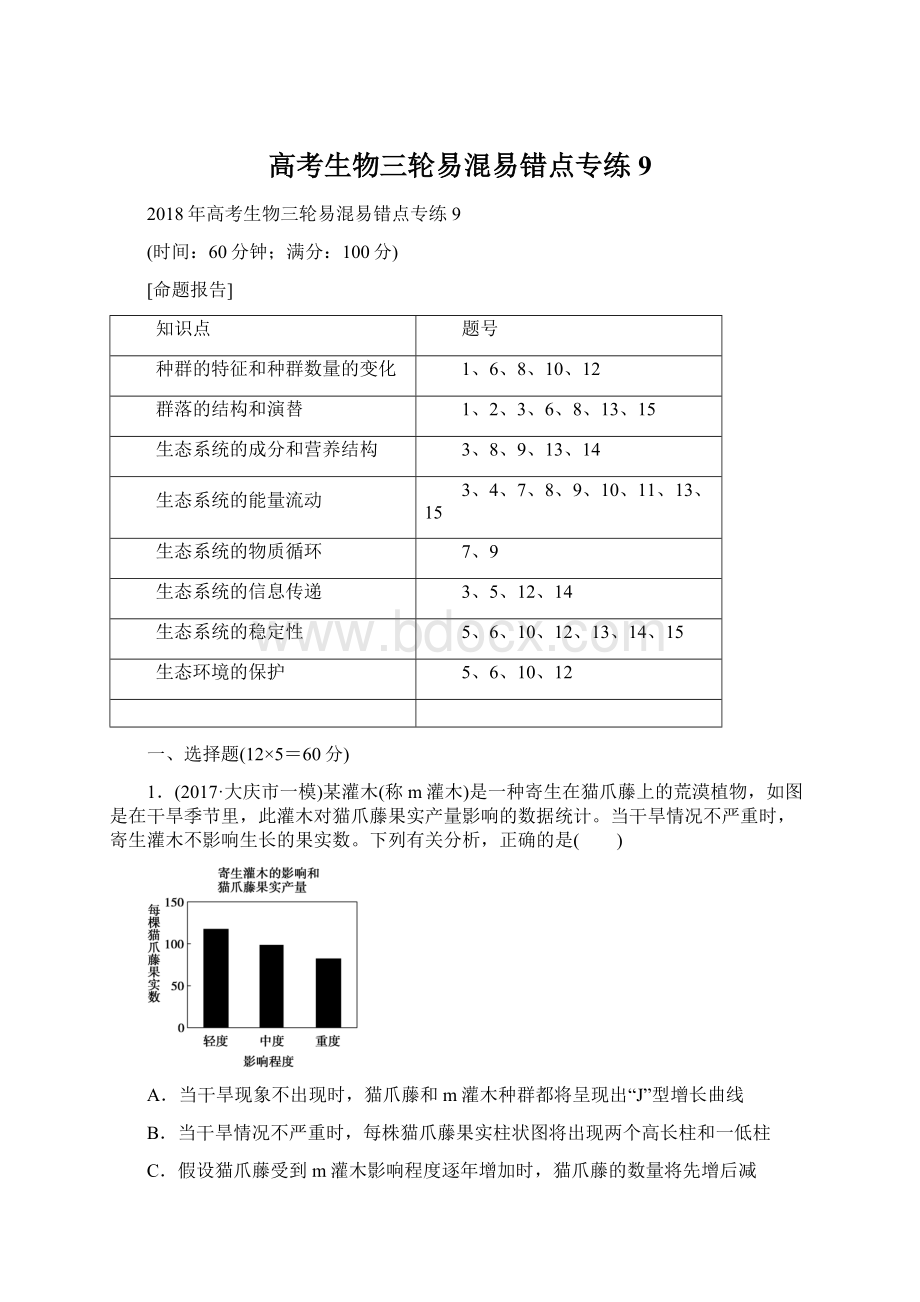 高考生物三轮易混易错点专练9文档格式.docx_第1页